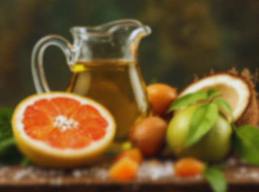 nutrients for hair growth extracted from fruits such as pomelo and coconut