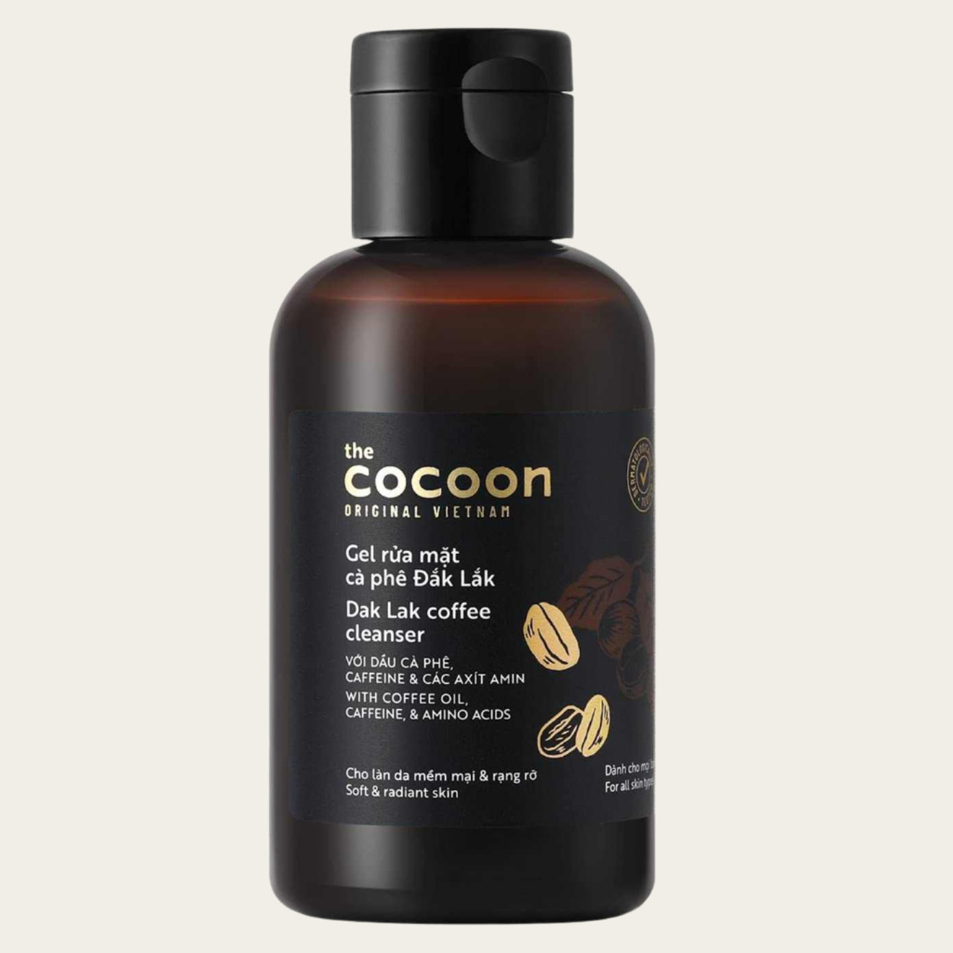 Cocoon Dak Lak Coffee Face Wash 140mlWith a gentle sulfate-free formula, Đắk Lắk coffee face wash effectively cleanses without drying the skin, leaving a refreshing sensation and a fresh, clear complexi